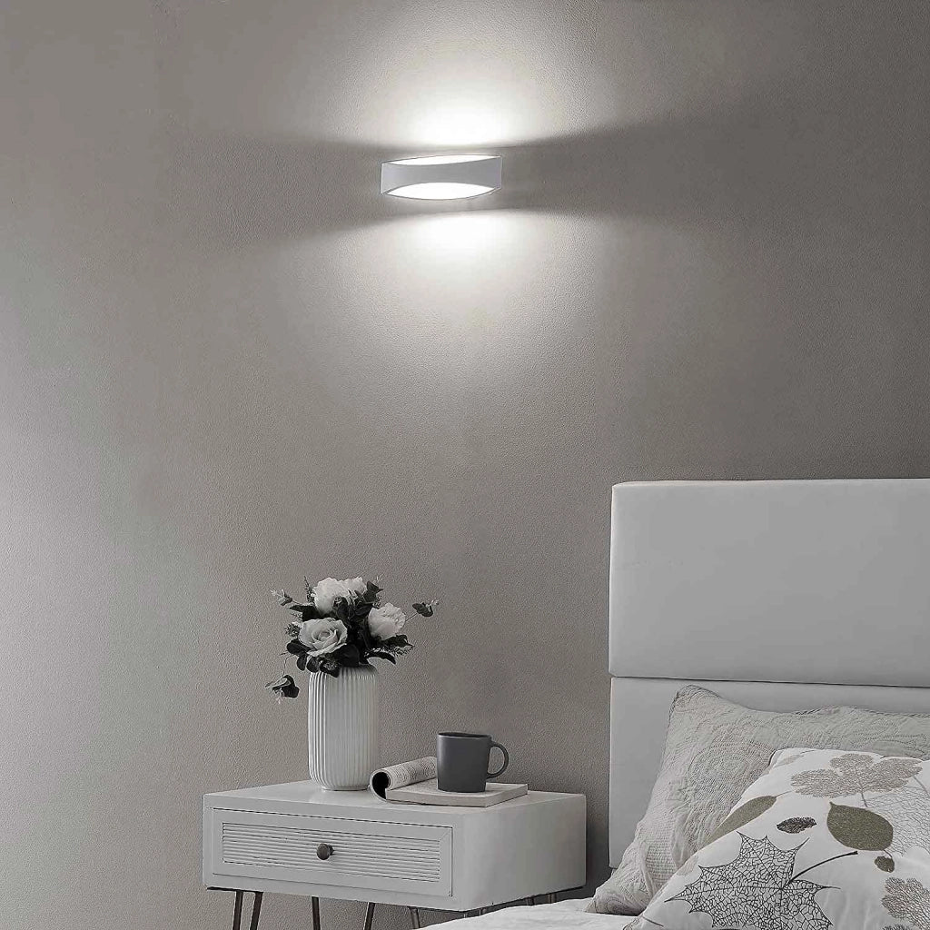 APPLIQUE LAMPADA DA PARETE LUCE A MURO LED MODERNA 12W CON LUCE FREDDA 6500K