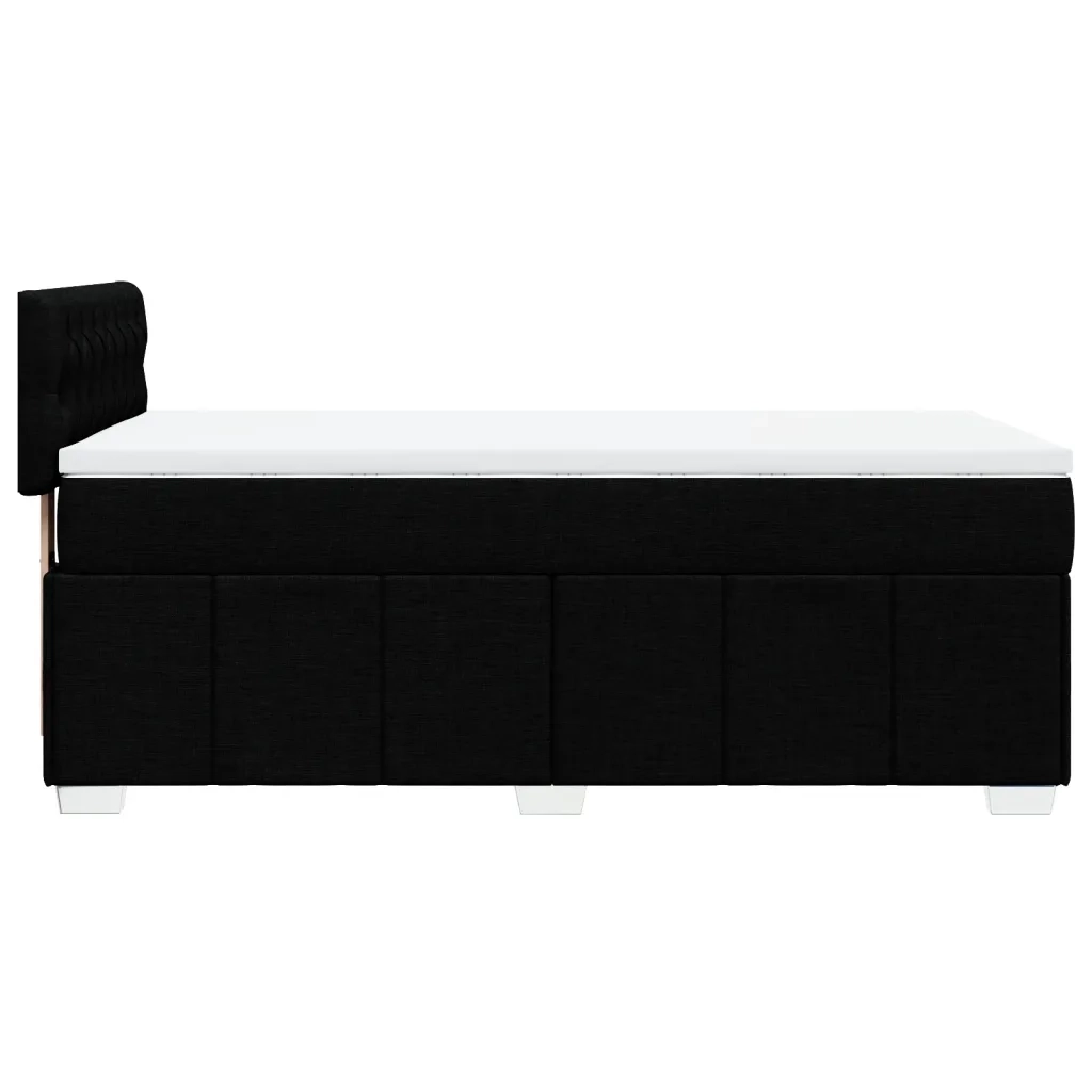 Giroletto a Molle con Materasso Nero 100x200 cm in Tessuto 3286988
