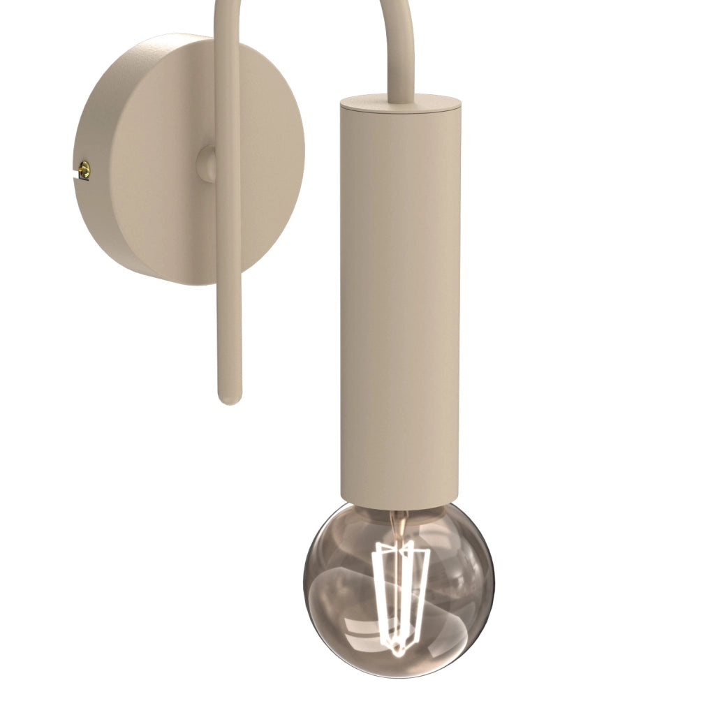 Applique decorativa Loppe 1xE27 beige acciaio Luminex