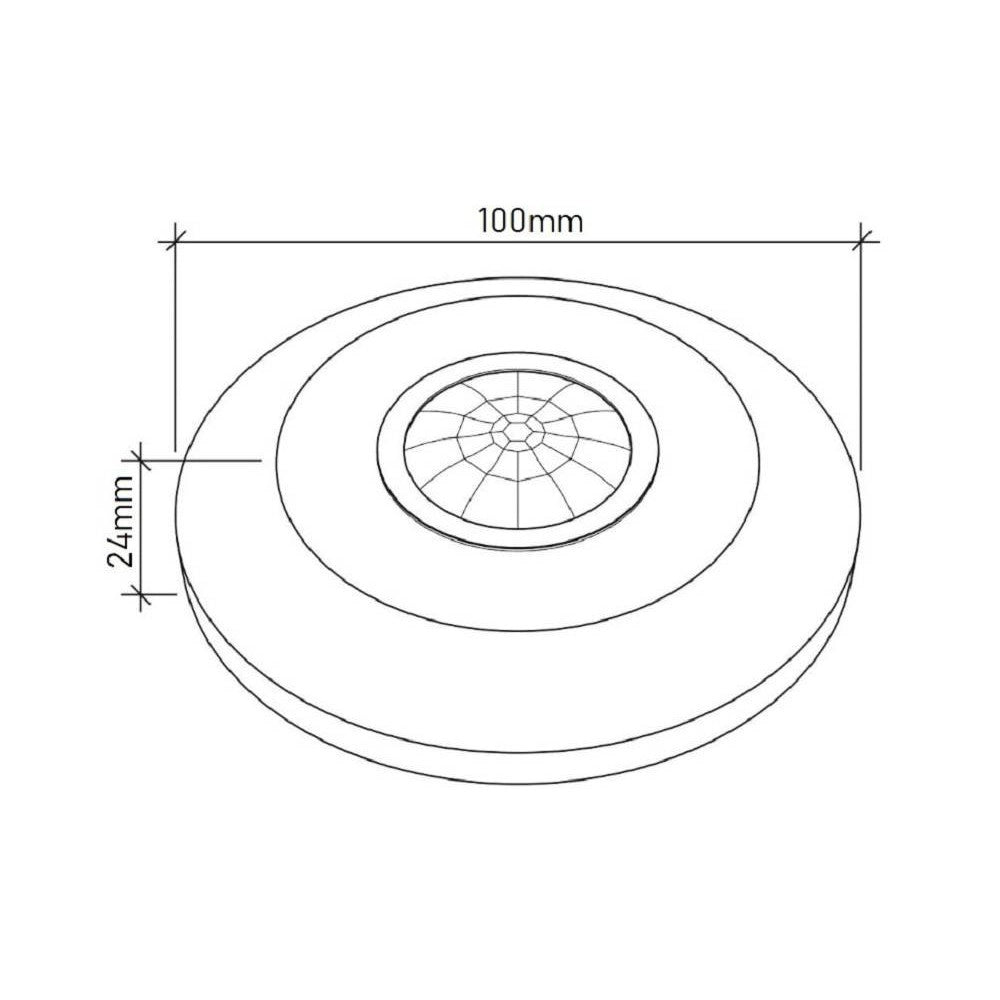 Trade Shop - Sensore Di Movimento A Infrarossi 360° Per Lampadine 800watt Ip20 Bianco Yca1050 -