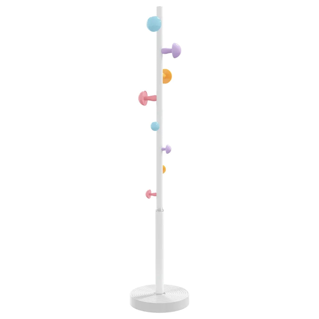Appendiabiti Bianco 172 cm in Ferro Verniciato a Polvere 377096