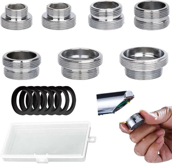 Adattatore di tubo per doccia da m18 a m22, Adattatore per doccia, Adattatore di vite per doccia, Adattatore metallico per doccia, Adattatore di vite per waterzuiveraar e belucatura