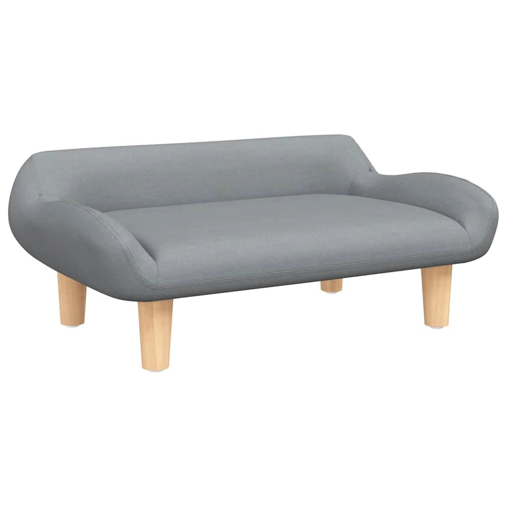 Cuccia per cani comoda cesta da divano colore chiaro 70 x 40 x 24 cm tessuto grigio 02_0043100