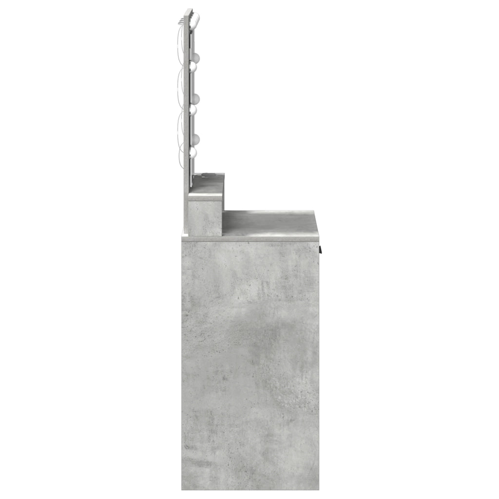 Toeletta  con luci LED Grigio cemento 50x41x140 cm