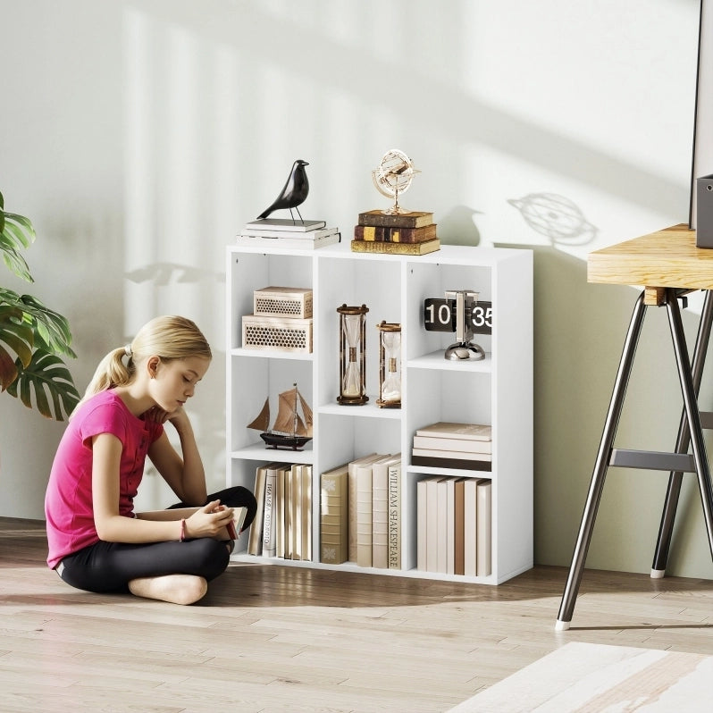 Libreria a 8 cubi in legno bianca 74,3 x 24 x 80 cm