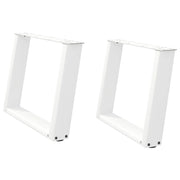 Set di 2 gambe regolabili per tavolino da caffè a forma di U 60 x 43 cm design moderno acciaio bianco 02_0057053