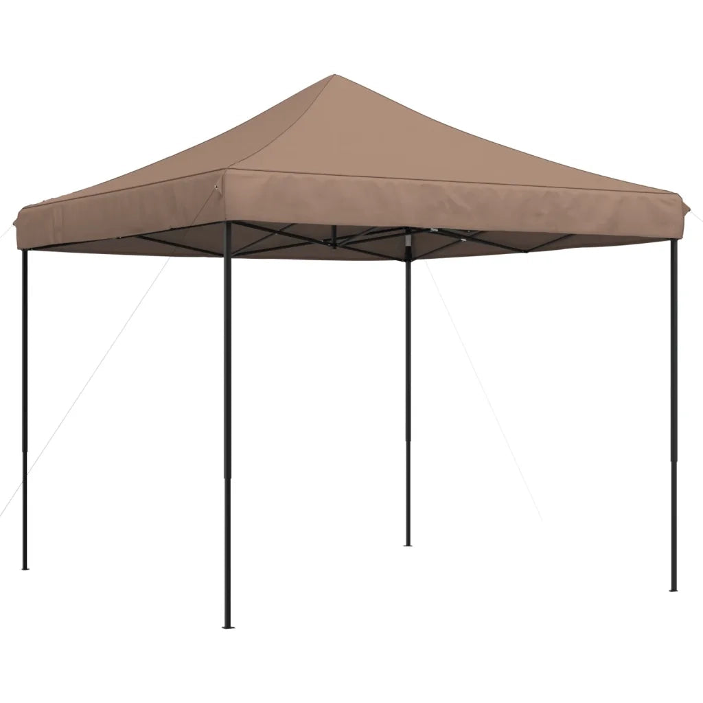 Tenda da Festa Pieghevole Pop-Up - Gazebo Marrone 292x292x315 cm