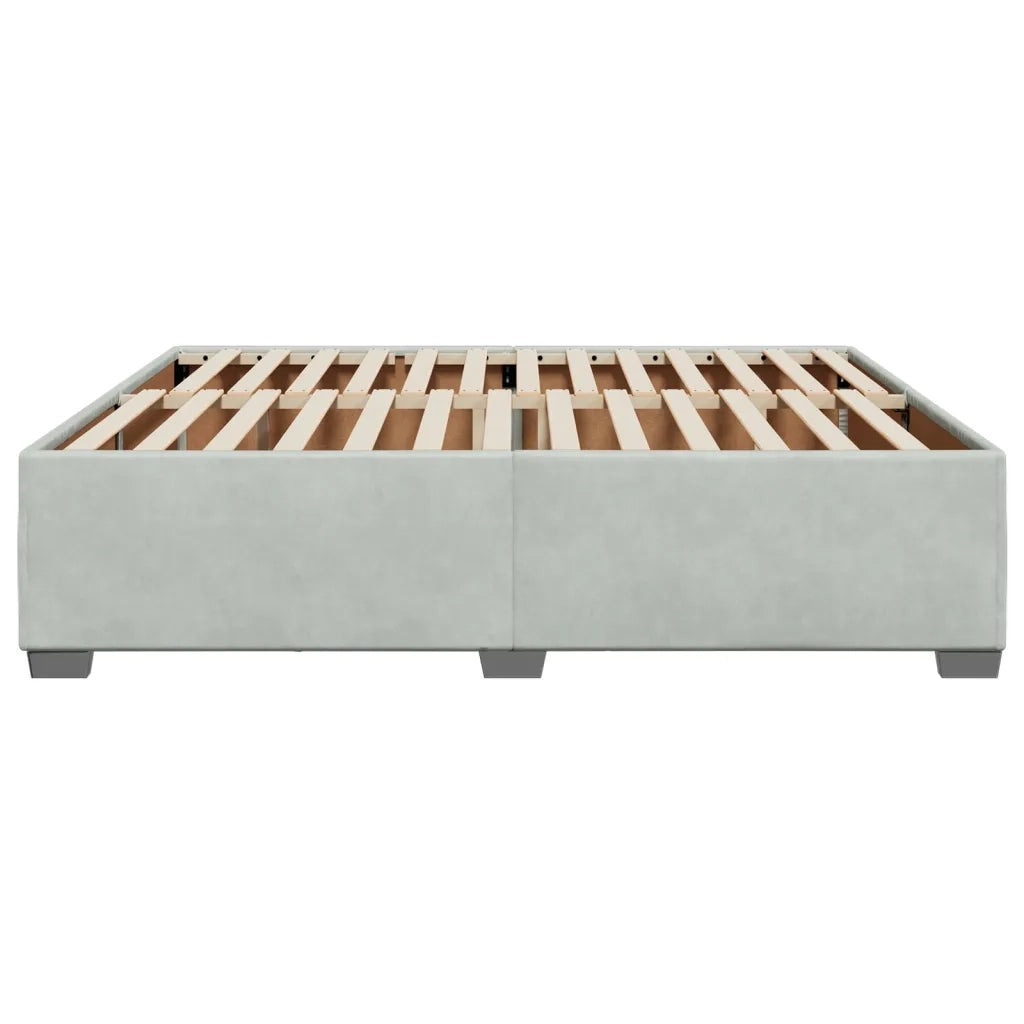Giroletto senza Materasso Grigio Chiaro 180x200 cm Velluto