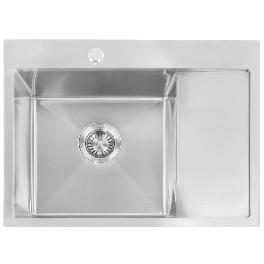 Lavello In Acciaio Fin Brush Nickel senza rubinetto da cucina