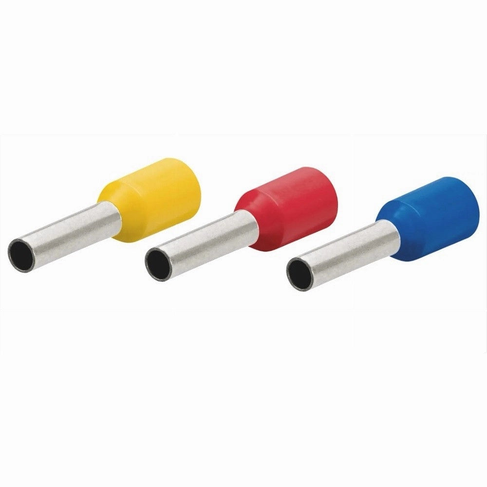 Trade Shop - Confezione 100pz Tubetto Capicorda Isolato Per Cavi 1.5mm² Terminale Da 8mm E1508 -