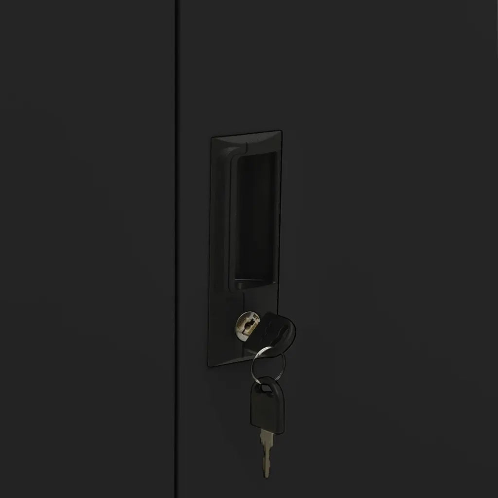 Armadio per Ufficio Nero 90x40x102 cm in Acciaio cod mxl 51704