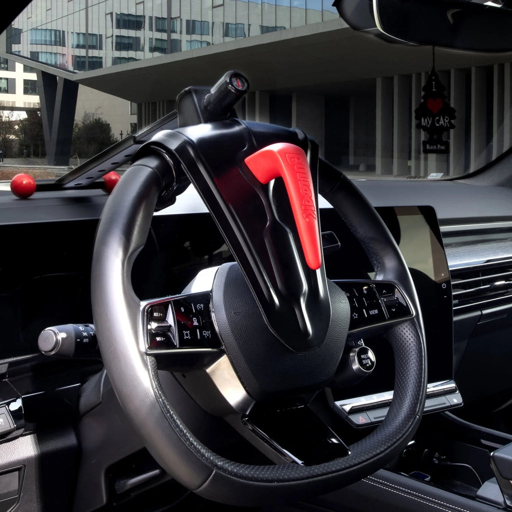 Bullock Defender Pro, Blocca Volante Antifurto Universale, Scudo di Sicurezza in Lega Rinforzata, Ideale per City Car, Black