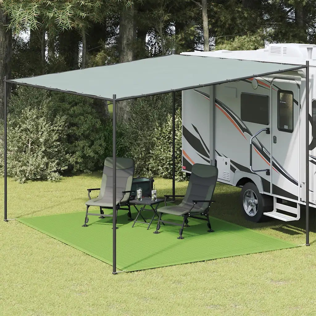 vidaXL Tappeto da Tenda Verde Chiaro 300x400 cm HDPE