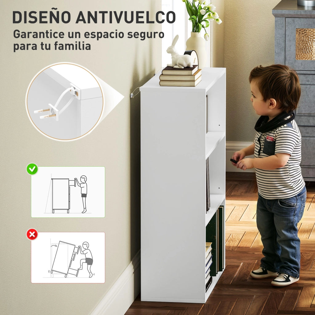 Libreria a Parete con Ripiani Regolabili ¨C zephmum ¨C 60x24x80 cm Bianco
