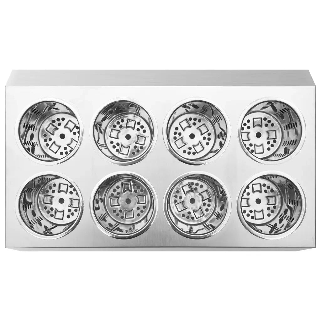 Portaposate con 8 Inserti Rettangolare in Acciaio Inossidabile CFW9844499