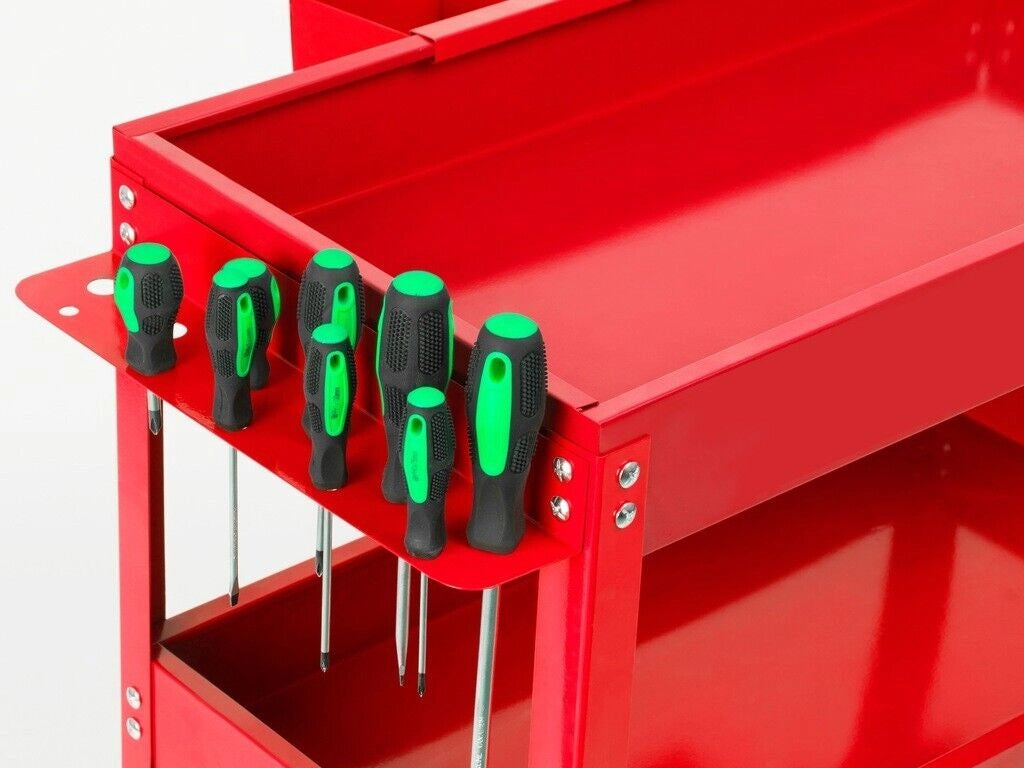 Carrello Per Attrezzi Da Officina portautensili 3 ripiani con 4 ruote 89824