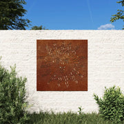 Decorazione Muro da Giardino 55x55 cm Sole in Acciaio Cortencod mxl 130667