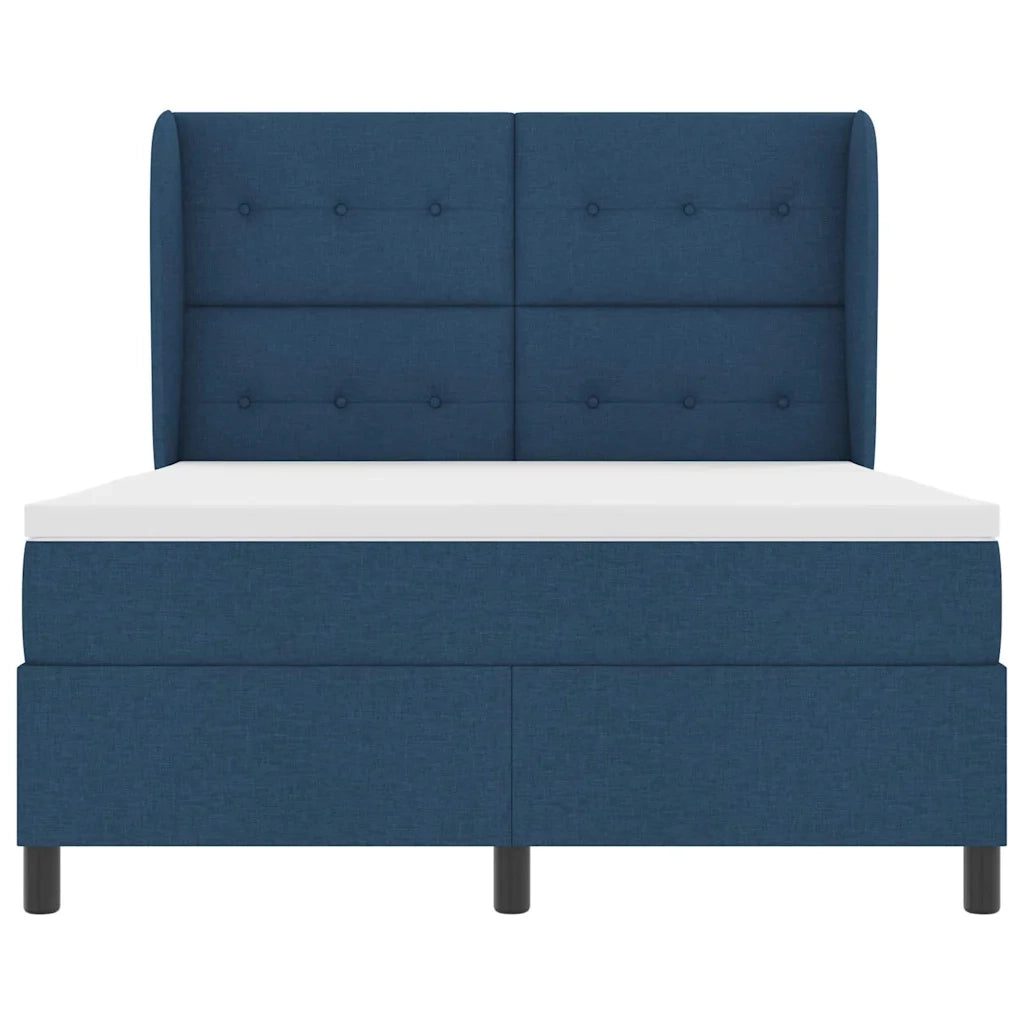 Letto a molle con materasso Blu 140 x 200 cm Tessuto 3340570