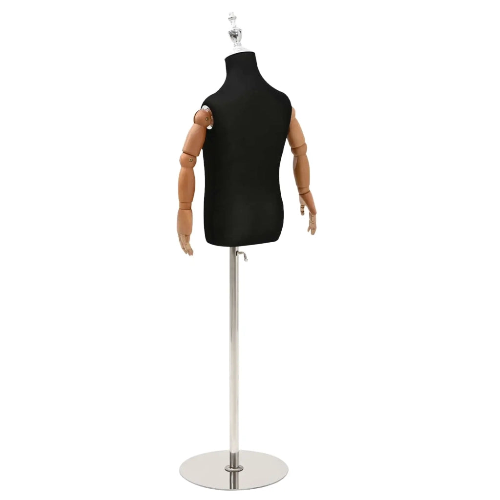 Manichino Regolabile 120-150 cm con Base Unisex PP Nero 42041710