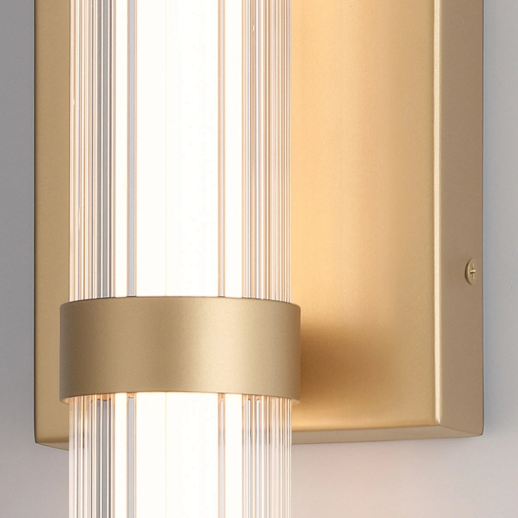 Applique Fayton oro LED 54cm 3000K IP44 bagno esterno