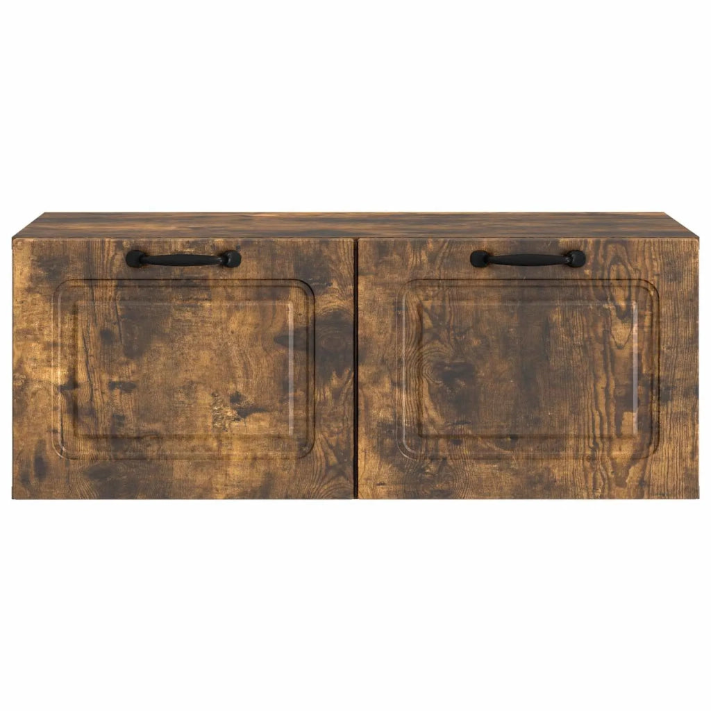 Mobile Porta TV da Muro Rovere Fumo 78,5 x 41 x 30 cm