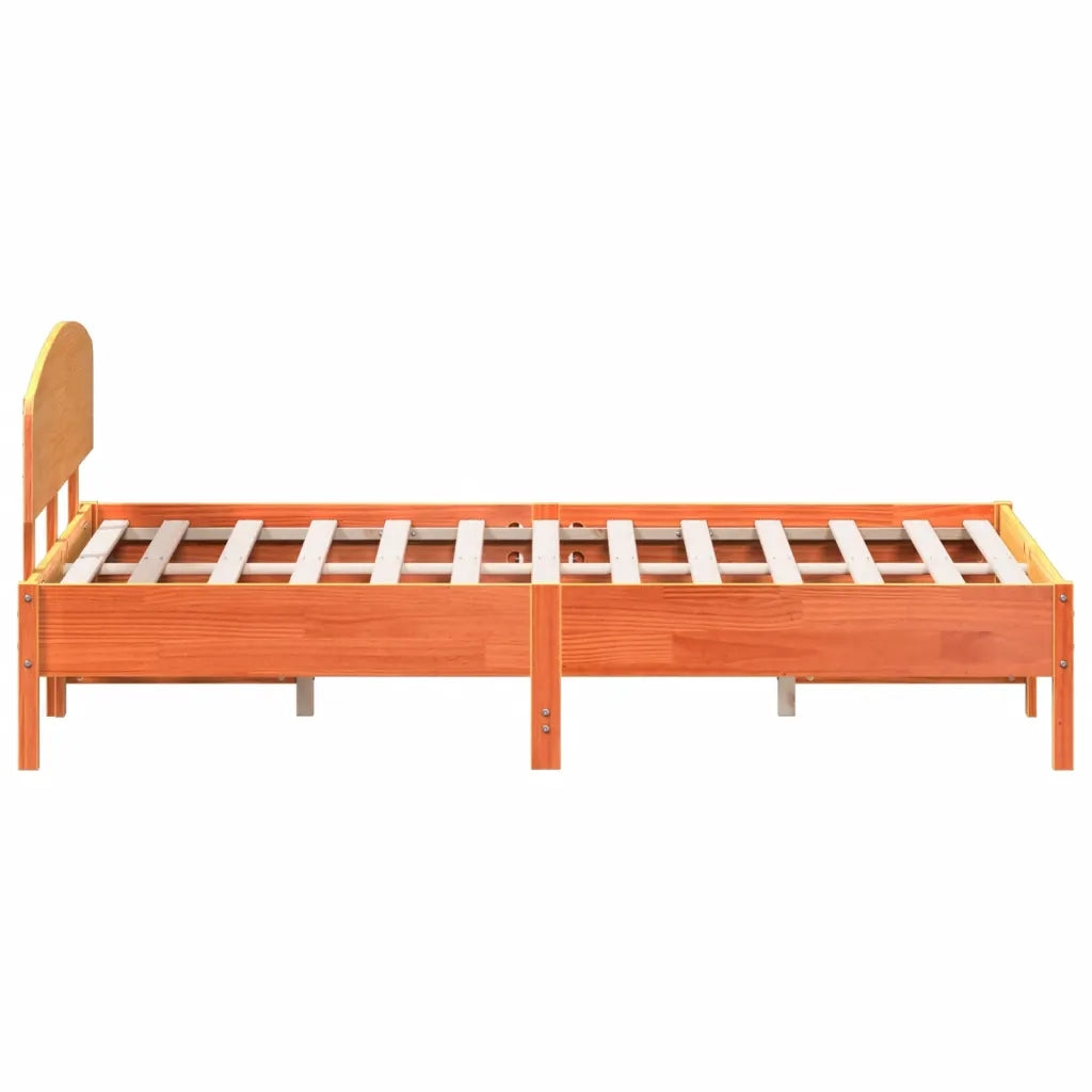Giroletto senza Materasso Marrone Cera 120x200 cm Legno di Pino 3207216