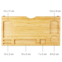 Supporto Monitor 60x30x8 cm con 7 Scompartimenti in Legno