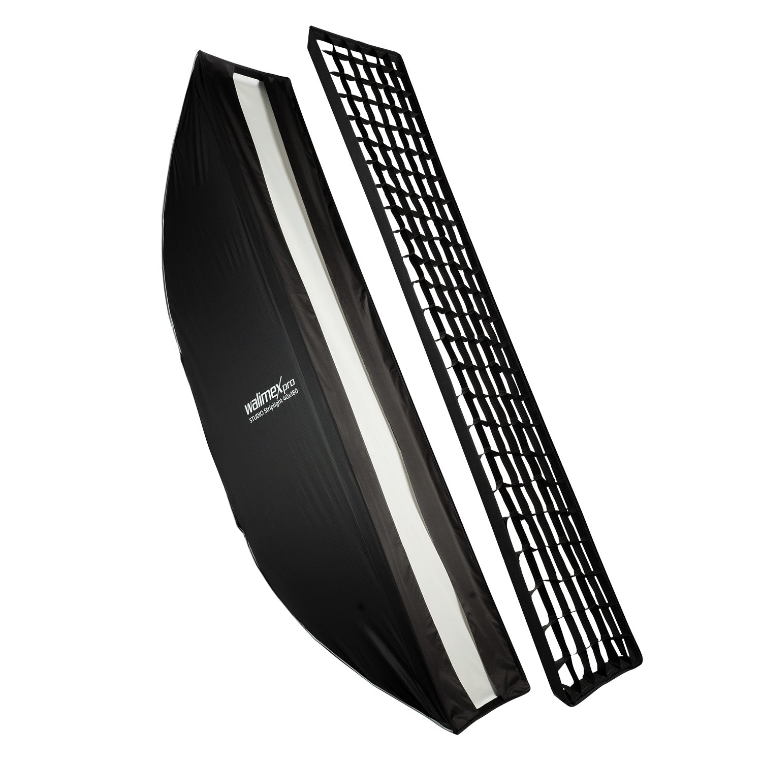 Studio Striplight Softbox 40x180cm, ruotabile a 360°, facile da montare grazie alla funzione ombrello, con griglia, maschera, adattatore, ideale per la fotografia di prodotti e persone