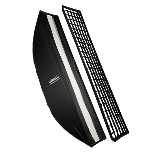 Studio Striplight Softbox 40x180cm, ruotabile a 360°, facile da montare grazie alla funzione ombrello, con griglia, maschera, adattatore, ideale per la fotografia di prodotti e persone