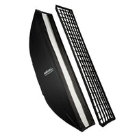 Studio Striplight Softbox 40x180cm, ruotabile a 360°, facile da montare grazie alla funzione ombrello, con griglia, maschera, adattatore, ideale per la fotografia di prodotti e persone