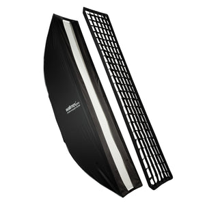 Studio Striplight Softbox 40x180cm, ruotabile a 360°, facile da montare grazie alla funzione ombrello, con griglia, maschera, adattatore, ideale per la fotografia di prodotti e persone