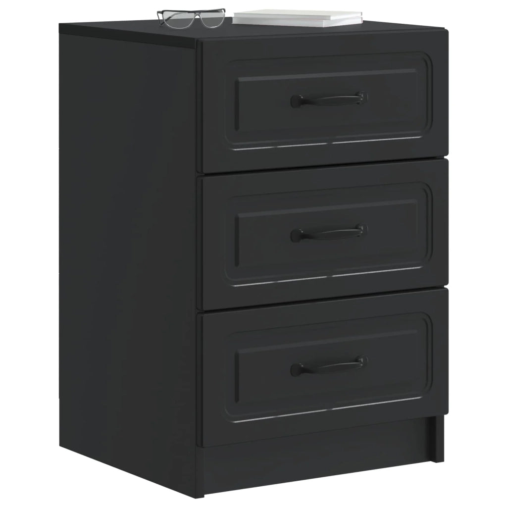 Armadio da Notte Nero 43 x 41 x 63,5 cm Legno ingegnerizzato 895706