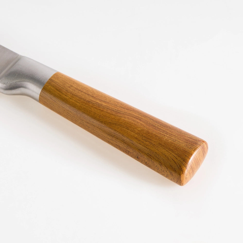 Set moderno di 5 coltelli con blocco in acciaio inossidabile affilati a mano durezza 54 HRC marrone