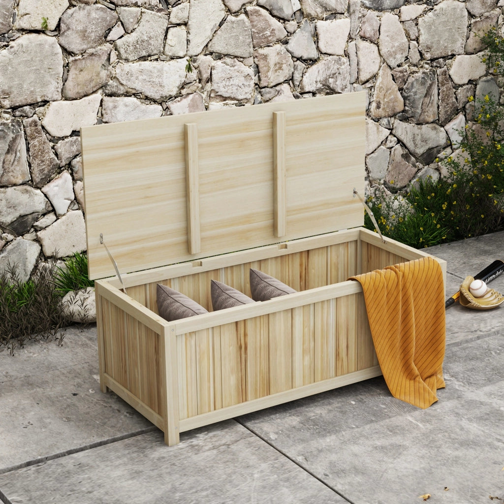 Baule da Giardino in Legno ¨C zephmum ¨C Naturale 172 L