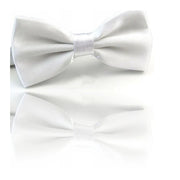 Trade Shop - Papillon Seta Bianco Cravattino Farfallino Cravatta Frack Uomo Donna -