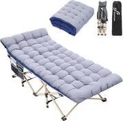 Letto da Campo Opclinabile con Cuscino - XXL, Pieghevole per Interno ed Esterno - 188 x 71 cm, Peso Massimo 204 kg