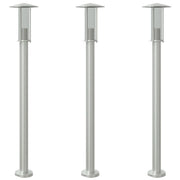 Set di 3 lampade da terra per esterni color argento 100 cm acciaio inox argento 02_0042555