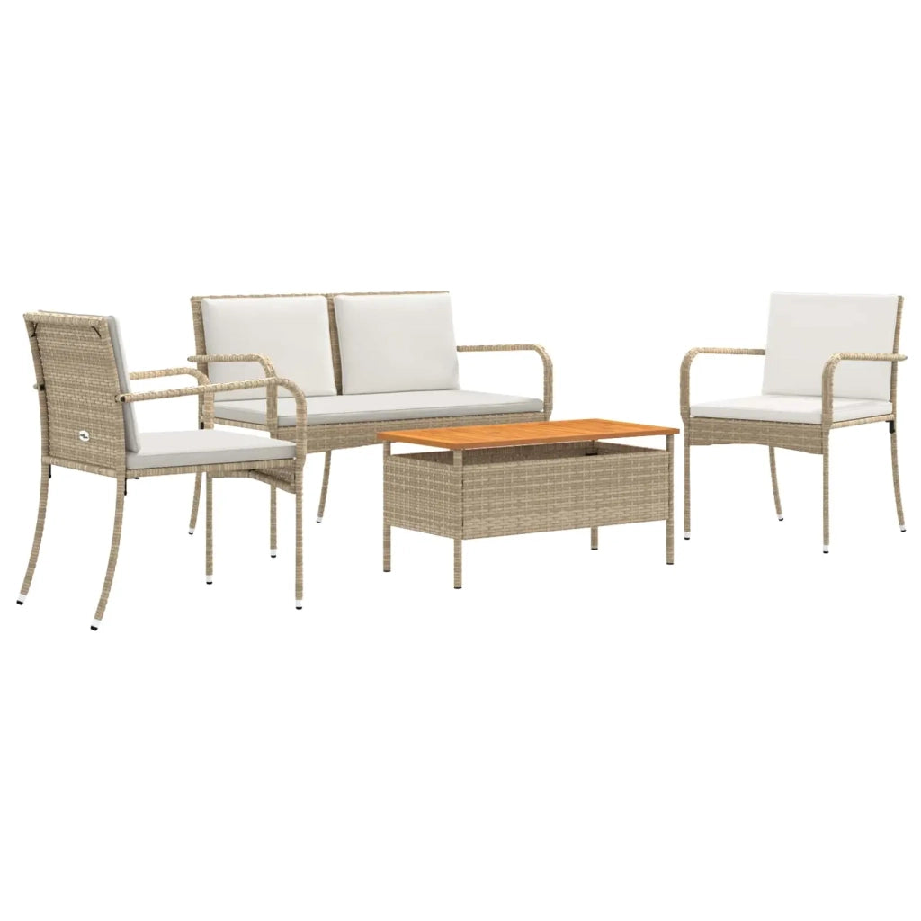 Set da giardino Beige polyrattan 42025104