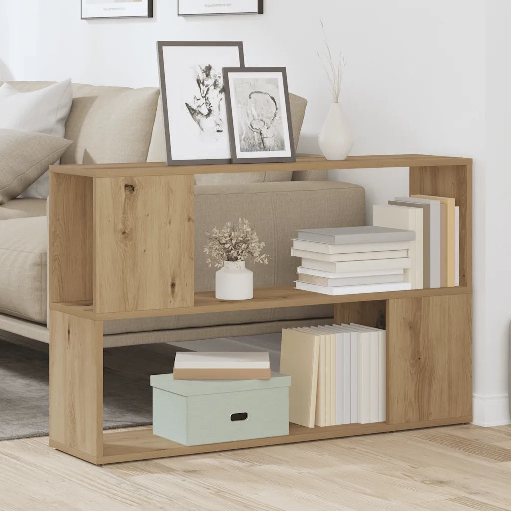 Libreria-Scaffale per Libri-Mobile di Stoccaggio Rovere Artigianale 100x24x63 cm in Truciolato