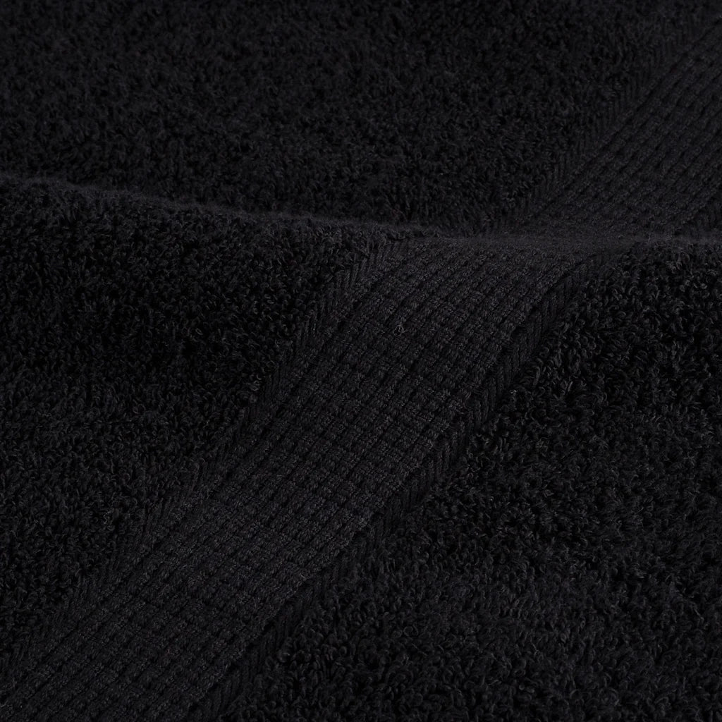 Asciugamani SOLUND 2 pz Neri 100x200 cm 600 g/mÂ²