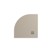 Piatto Doccia semicircolare 90x90 effetto pietra colore avorio | Lithos