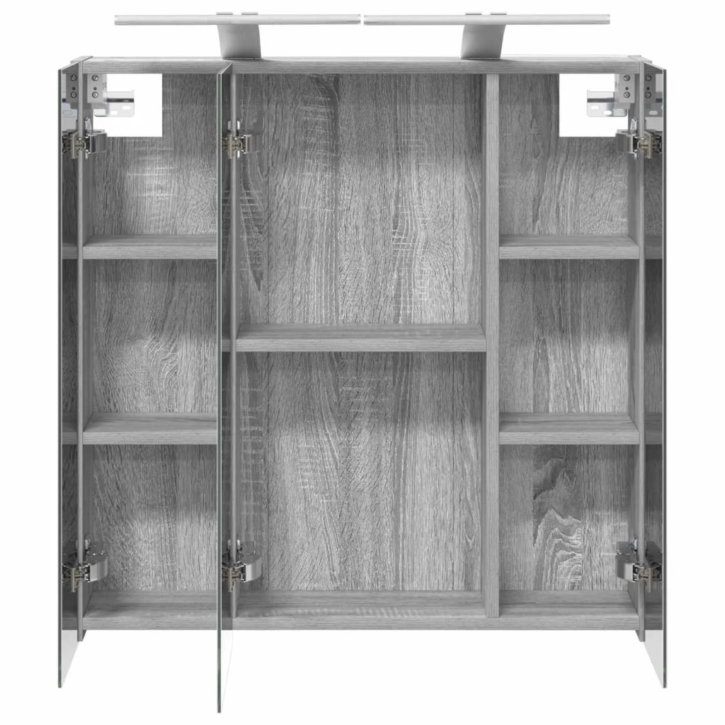 Mobiletto per specchio da bagno Grigio Sonoma 70 x 14,5 x 70 cm 889100
