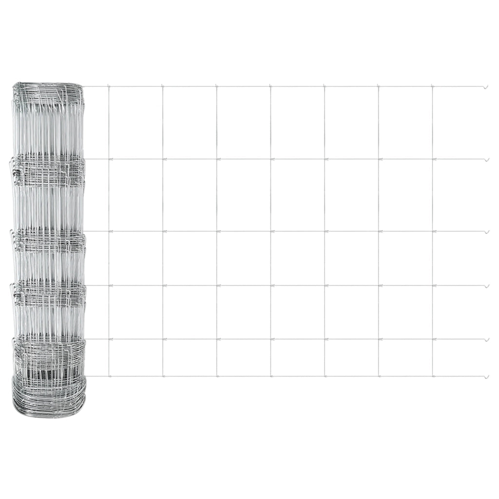 Recinzione per Campi 0.8x50 m Acciaio Galvanizzato