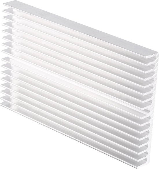 Piastra di raffreddamento 100x60x10 mm - Modulo di raffreddamento in alluminio - Piastra di raffreddamento per chip IC LED Transistor di potenza.