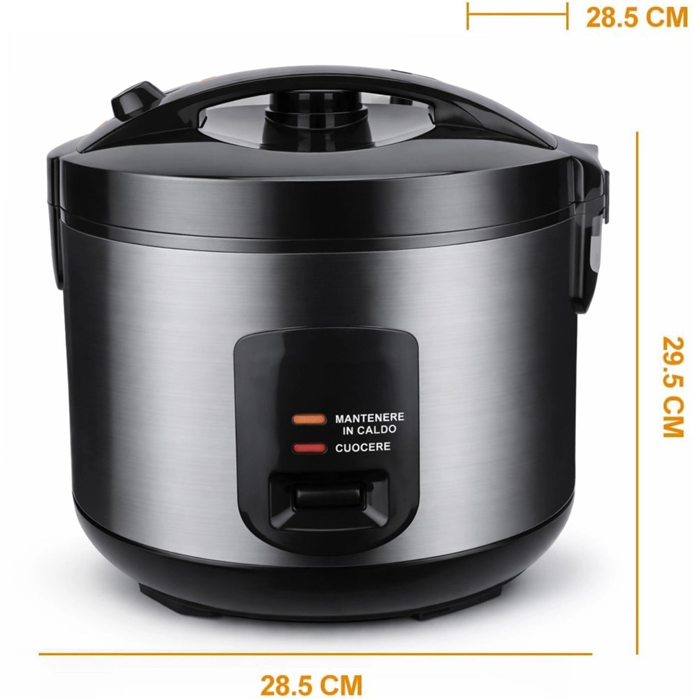 Cuociriso Elettrico Compatto 1.8L con Cottura Automatica Sana e Veloce 700W