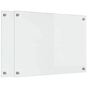 Set di 2 paraschizzi moderni per cucina 70 x 50 cm finitura elegante facili da pulire in vetro temperato trasparente 02_0056295