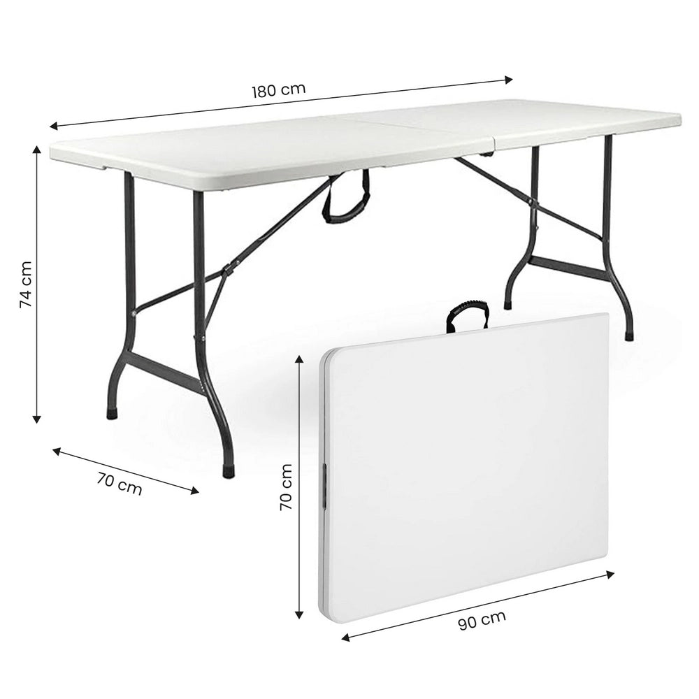TAVOLO PIEGHEVOLE 180X70X74 BIANCO