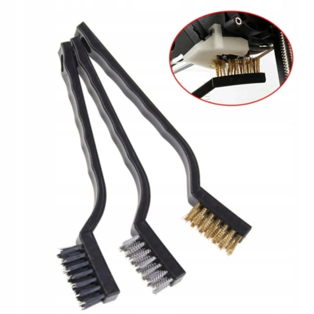 Set di Spazzole in Acciaio, Ottone e Nylon – Lunghezza 166 mm | Versatilità e Durata | Pulizia di Superfici Diverse
