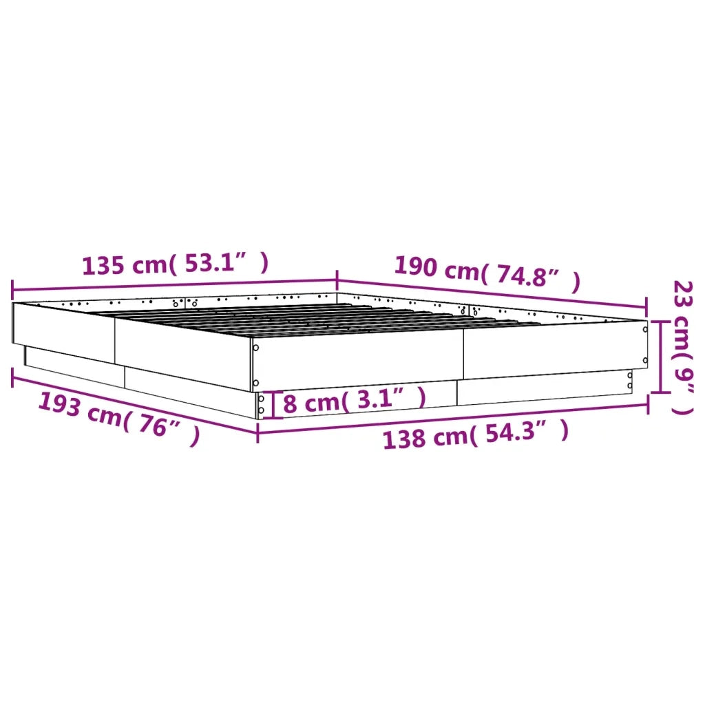 Giroletto Bianco 135x190 cm in Legno Multistrato 3209877