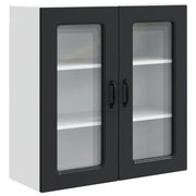 Mobile da cucina dal design elegante e spazioso 80 x 31 x 80 cm in legno composito nero 02_0053744